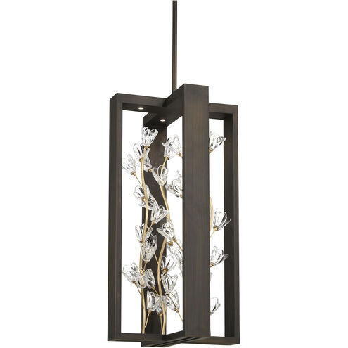 Maison Des Fleurs LED 16 inch Regal Bronze with Empire Gold Pendant Ceiling Light