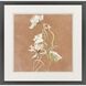 Wildflowers I, II & III White and Brown and Green and Rust Framed Art