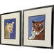 Cheetah Tiger Blue and Purple and Multi and Black Framed Art
