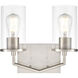 Beverlly 2 Light 13 inch Brushed Nickel Vanity Light Wall Light