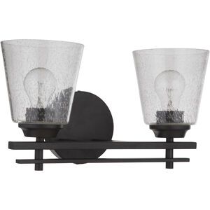 Neighborhood Drake 2 Light 16 inch Flat Black Vanity Light Wall Light, Neighborhood Collection