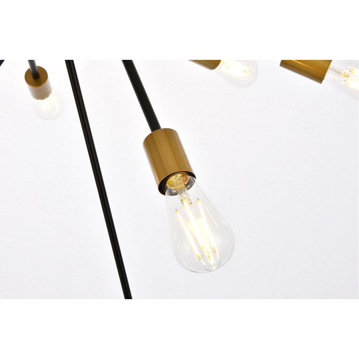 Armin 6 Light 32 inch Black and Brass Pendant Ceiling Light