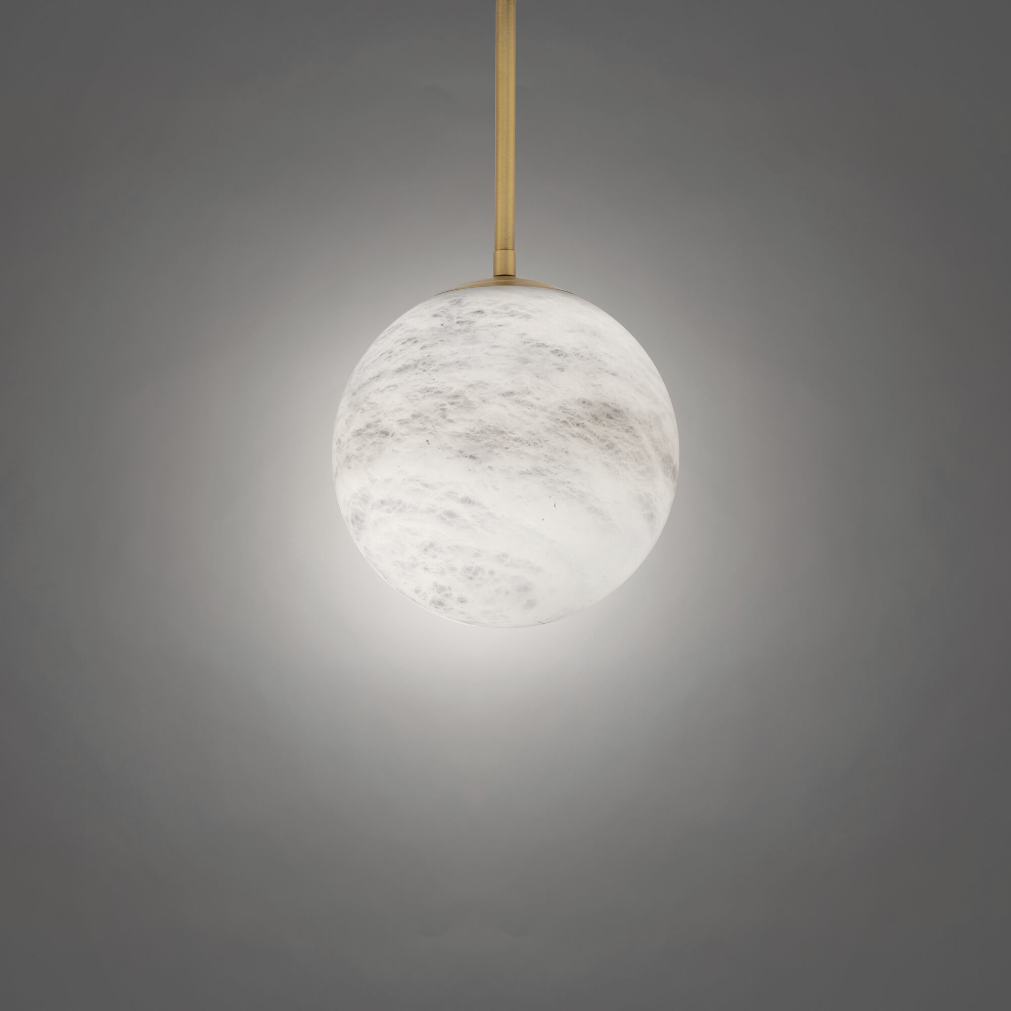 Pisces 1 Light 8 inch Aged Brass Mini Pendant Ceiling Light in 2700K