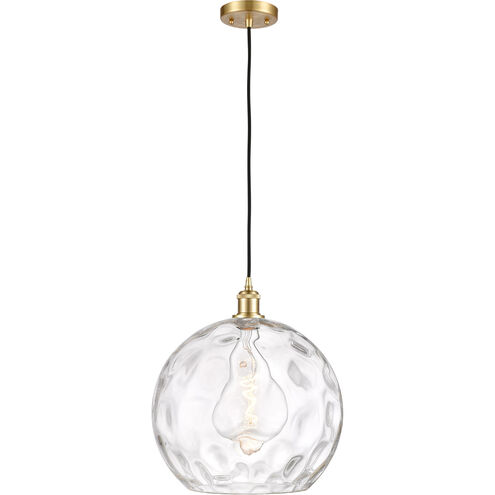 Ballston Athens Water Glass 1 Light 14 inch Satin Gold Pendant Ceiling Light