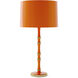 Kane 31 inch 150 watt Pumpkin with Modern Brass Table Lamp Portable Light