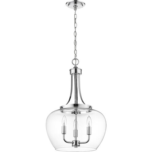 Joliet 3 Light 15.75 inch Chrome Pendant Ceiling Light