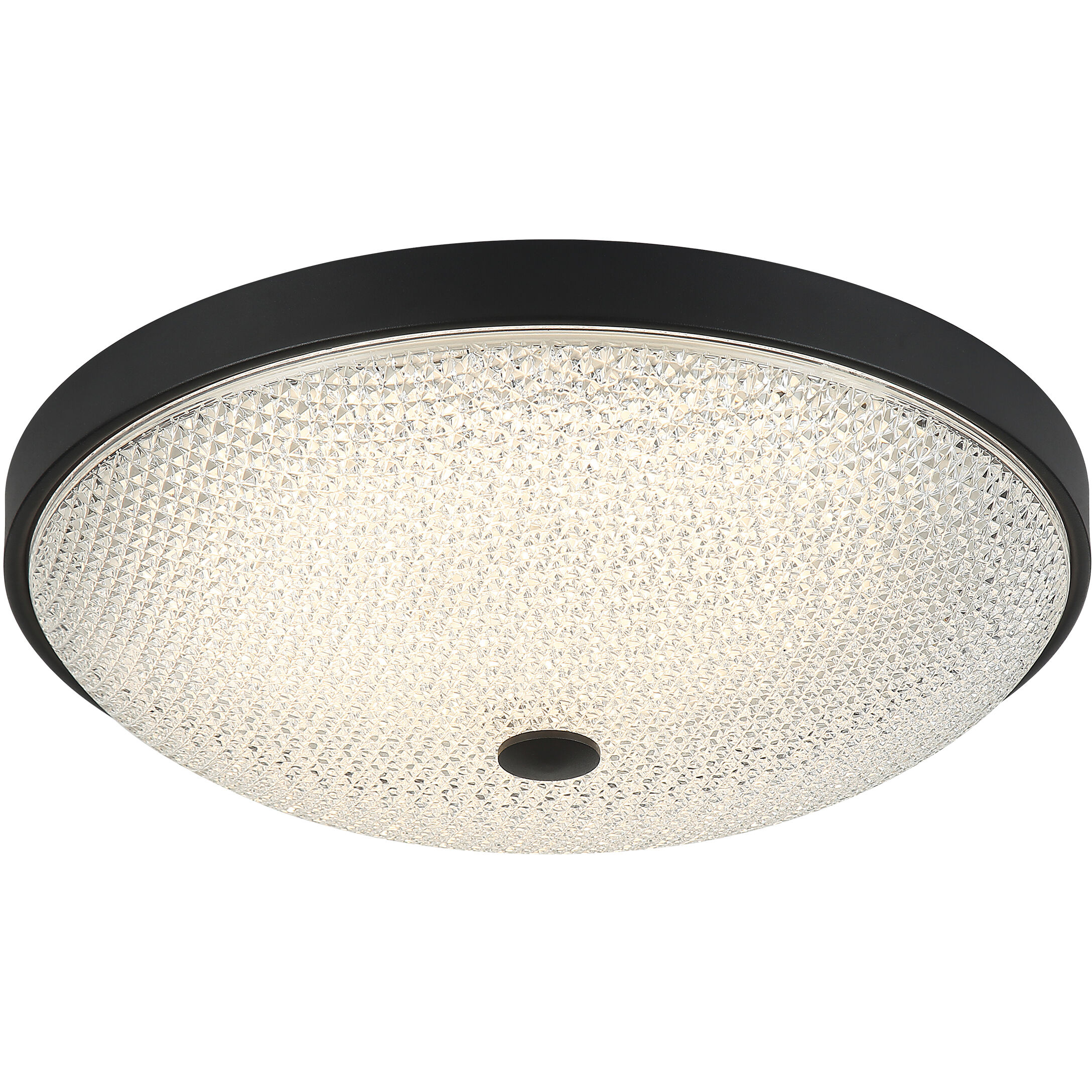 Bella 1 Light 16.5 inch Matte Black Flush Mount Ceiling Light