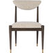 Arlan Coffee Brown/Antique Brass Side Chair