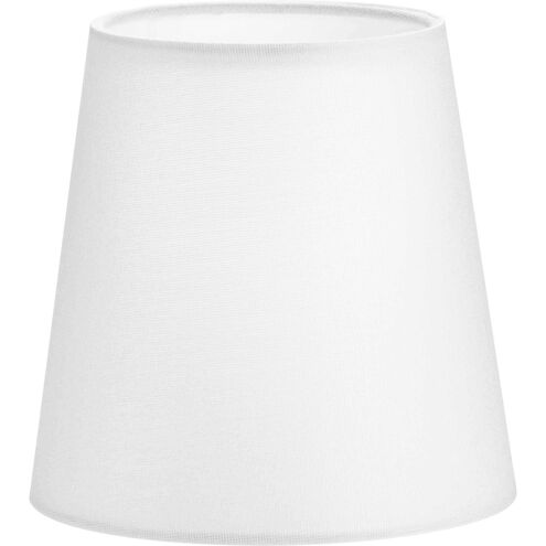 Elara White 6 inch Linen Taper Shade