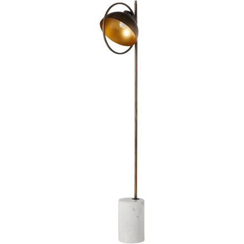 Olsen 76 inch Rubbed Brass / Antique Vintage Gold Table Lamp Portable Light
