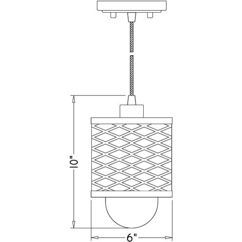 Kipton 1 Light 6 inch Rubbed Brass Pendant Ceiling Light in Rubbed Bronze