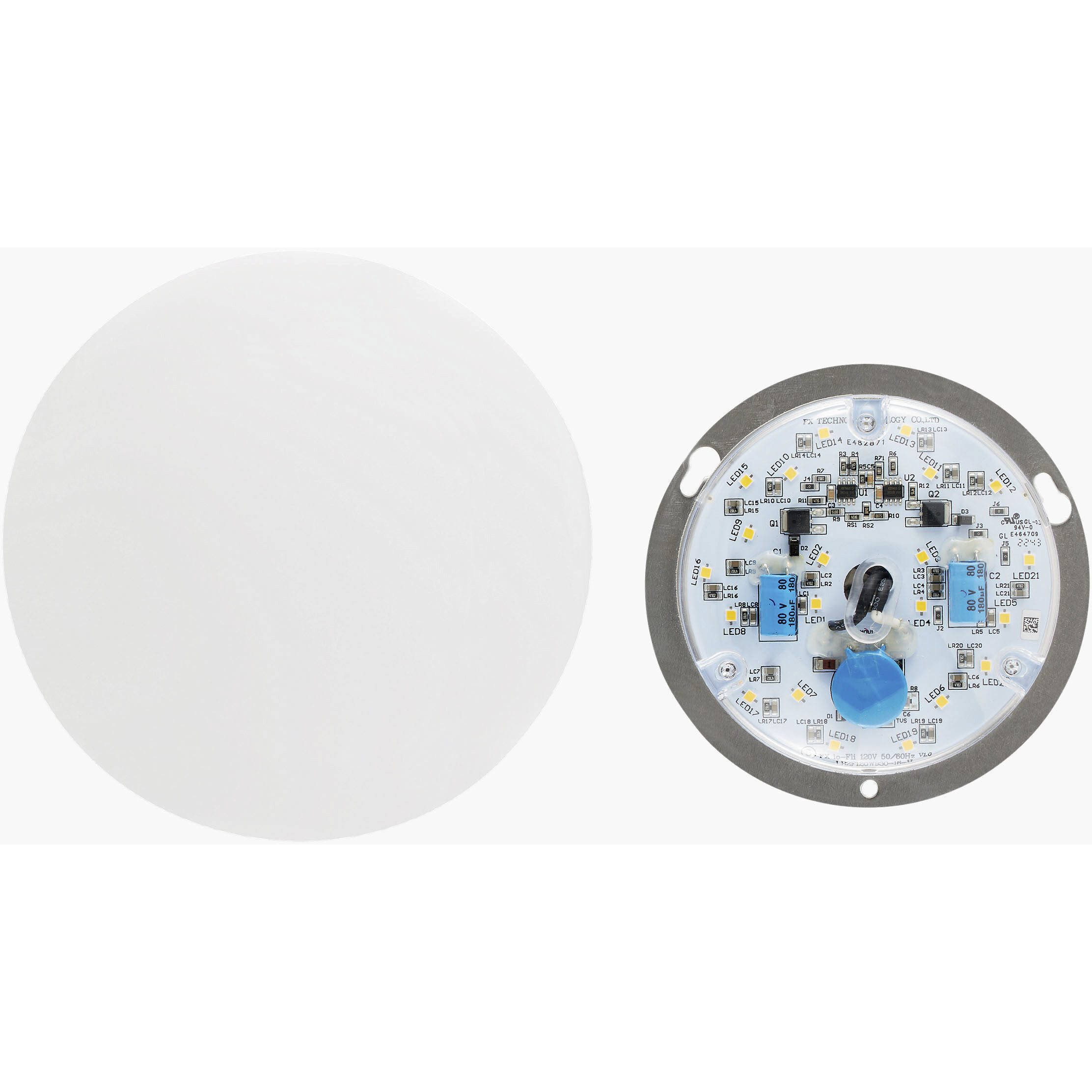 Rozzen LED Brushed Steel Fan Light Kit