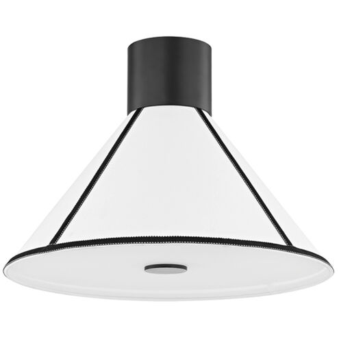 Forrest 1 Light 18 inch Soft Black Semi Flush Ceiling Light