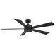 Wynd 60 inch Bronze Downrod Ceiling Fan in 3000K, Smart Ceiling Fan