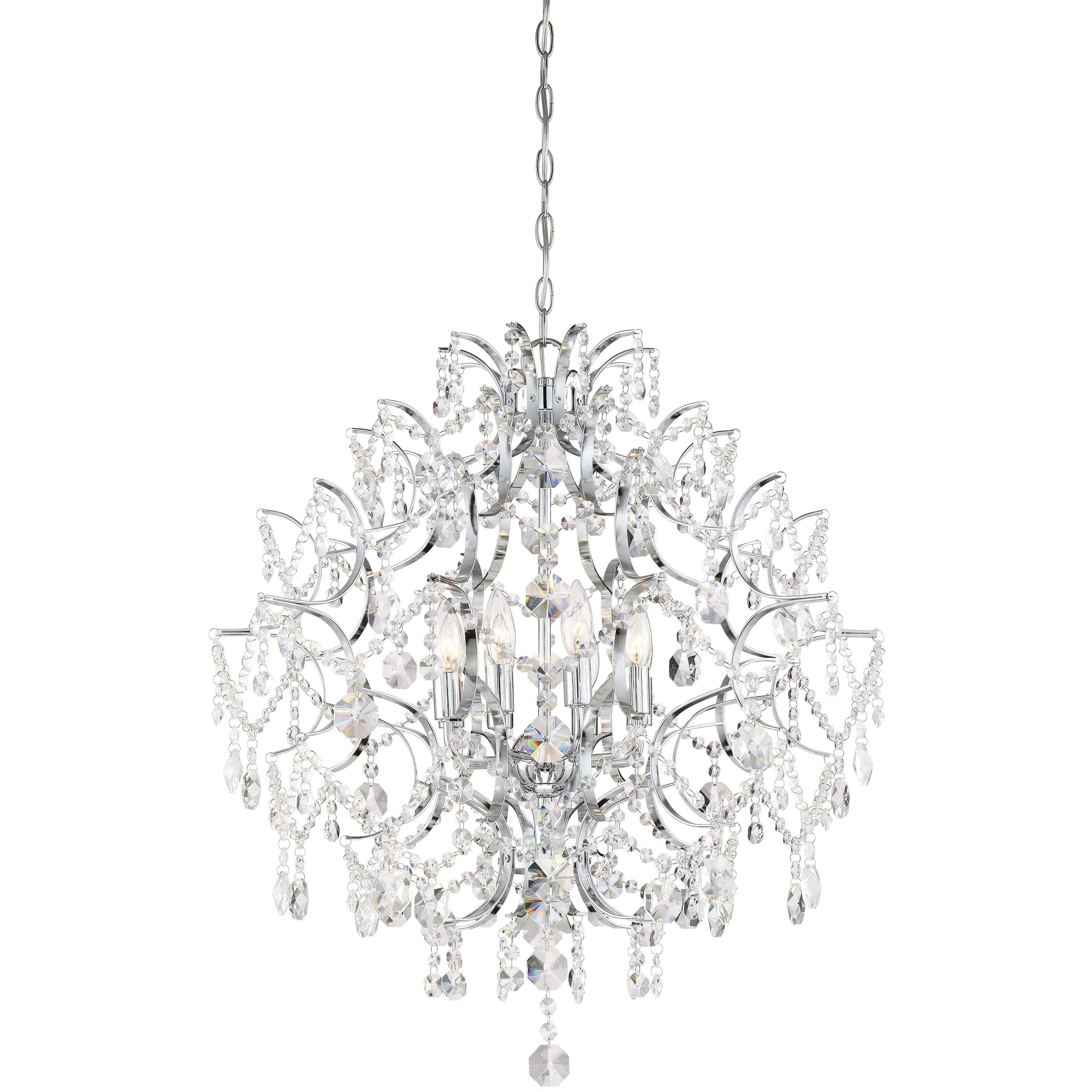 Isabella's Crown 8 Light 26 inch Chrome Chandelier Ceiling Light