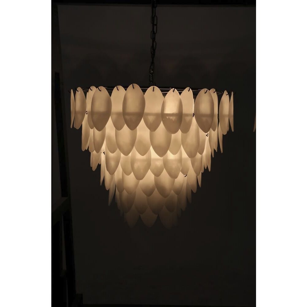 Lotus 8 Light 33 inch Matte Black Chandelier Ceiling Light, Extra Large