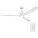 Calyx 60 inch Matte White with Solid Wood Matte White Blades Indoor Ceiling Fan