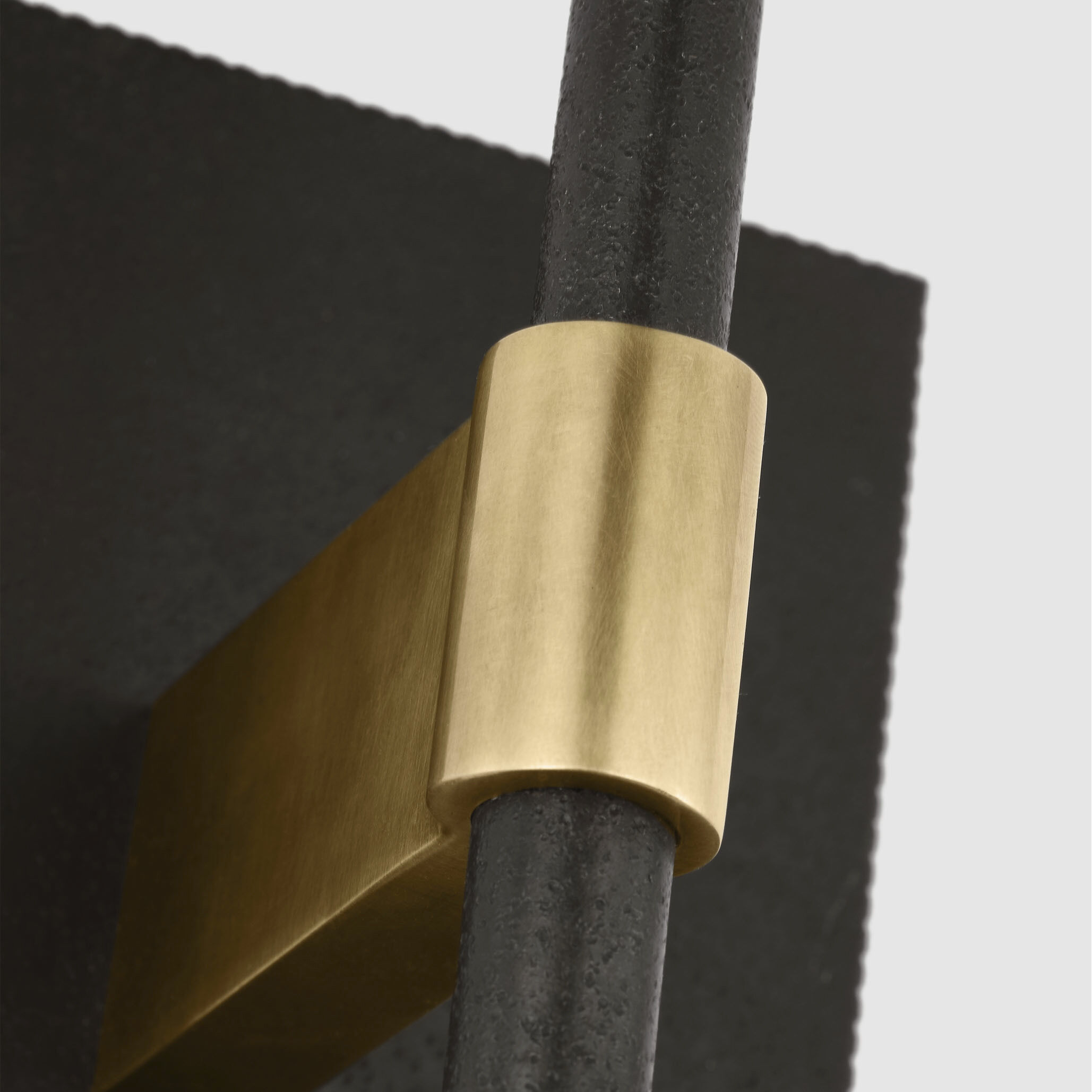 Ray Booth Beza LED 5.25 inch Warm Iron and Antique Brass Tail Sconce Wall Light, Medium