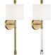Rachel 1 Light 8 inch Vibrant Gold Sconce Wall Light
