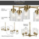 Winslow 5 Light Natural Brass Chandelier Ceiling Light, 1 Tier, Small