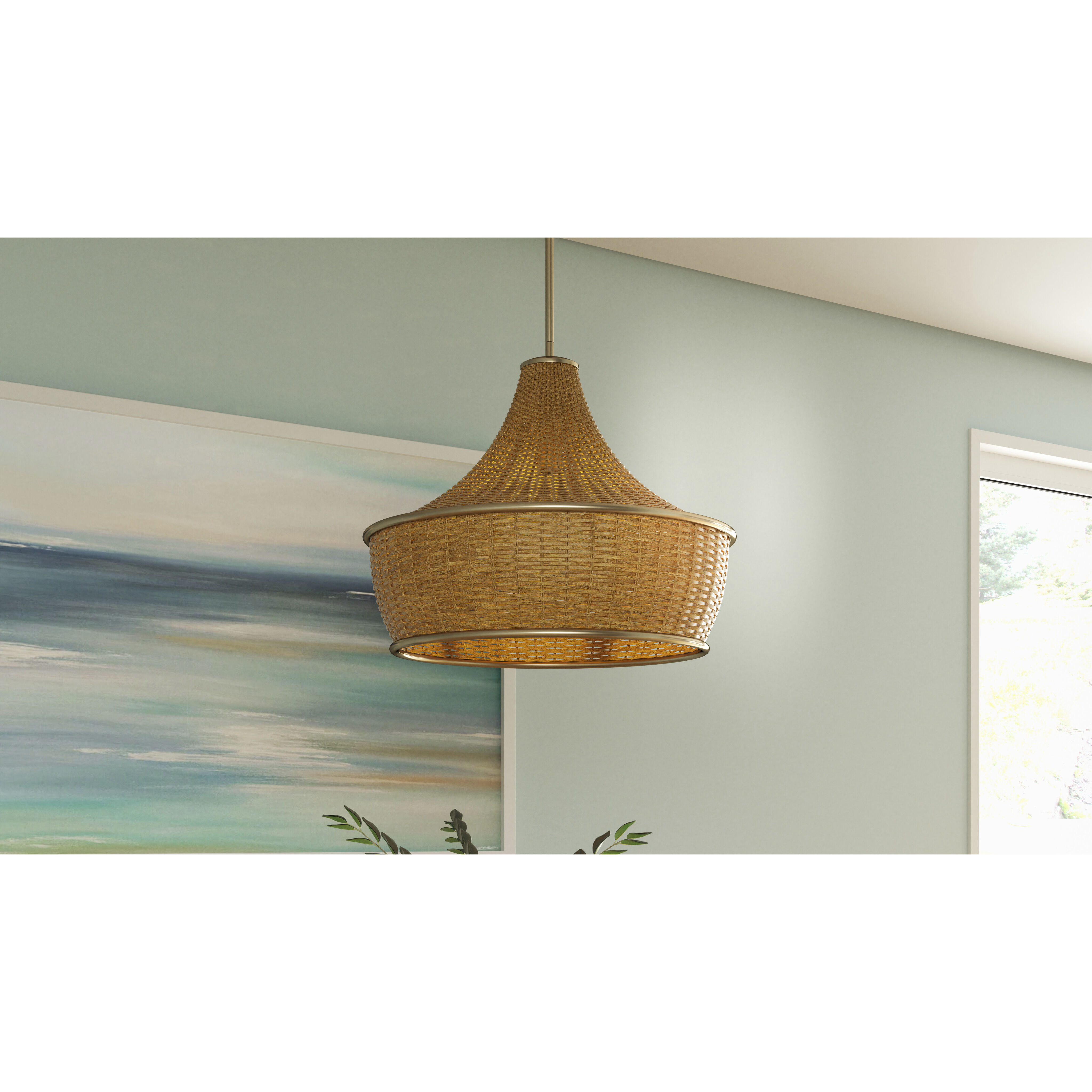 Solebay 3 Light 21.75 inch Bronze Gold Pendant Ceiling Light, Large