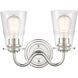 Scarlett LED 14 inch Polished Chrome Bath Vanity Light Wall Light in Clear Glass