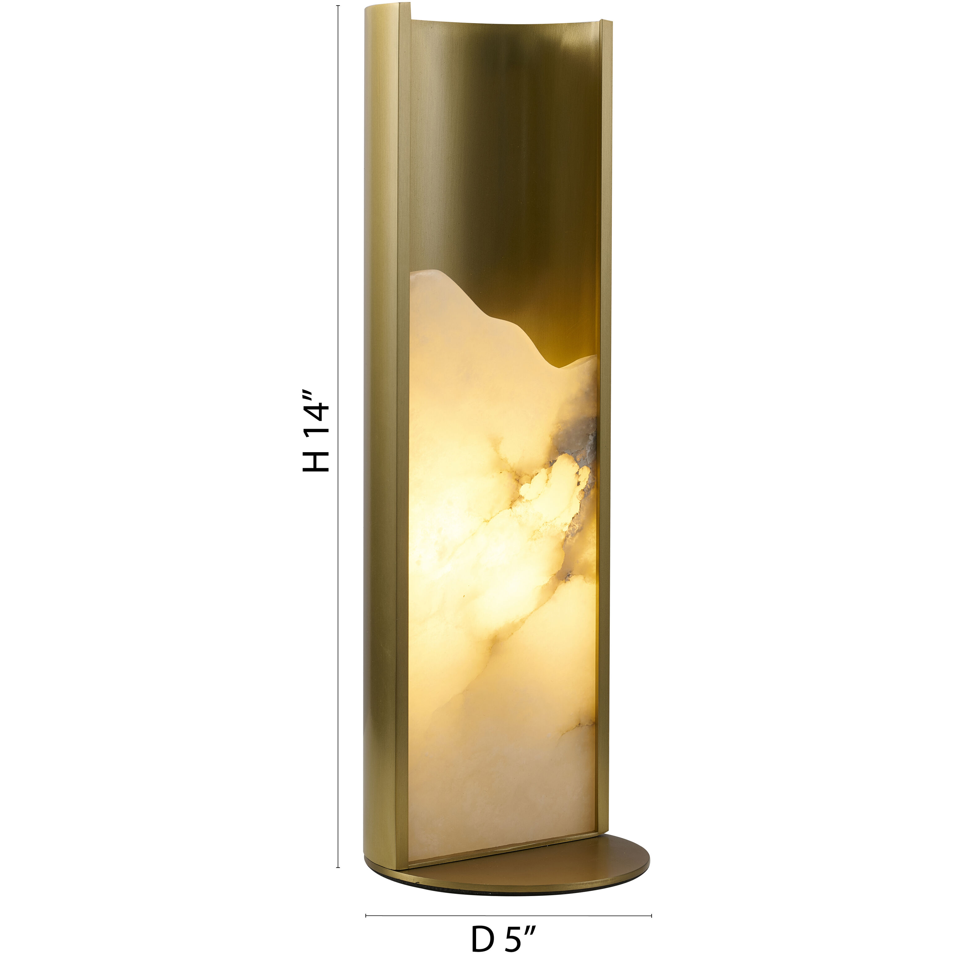 Canada 14 inch 5 watt Satin Brass Table Lamp Portable Light