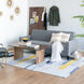 Small Biscuit Tufted Gray Sofa