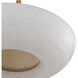 Ariano 6 Light 23.62 inch Antique Brass with Alabaster Pendant Ceiling Light