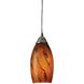 Galaxy 1 Light 5 inch Satin Nickel Mini Pendant Ceiling Light
