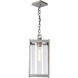 Cela 1 Light 8 inch Coastal Burnished Steel Outdoor Lantern in Clear, Large