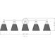 Auden 5 Light 39.75 inch Brushed Nickel Bath Vanity Wall Light