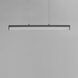 Crossbar LED 1.25 inch Black Single Pendant Ceiling Light