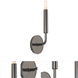 Mavisten Edition Carbonia LED 5.25 inch Black Chrome Wall Sconce Wall Light