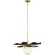 Daphne 1 Light 24.5 inch Matte Black and French Gold Pendant Ceiling Light