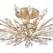 Crystal Fusion 5 Light 28 inch Peruvian Gold Semi Flush Ceiling Light