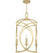 Cienfuegos 4 Light 19.5 inch Gold Chandelier Ceiling Light in Gold Leaf, No Shade