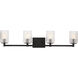 Lando 4 Light 35 inch Midnight Black Wall Bath Fixture Wall Light