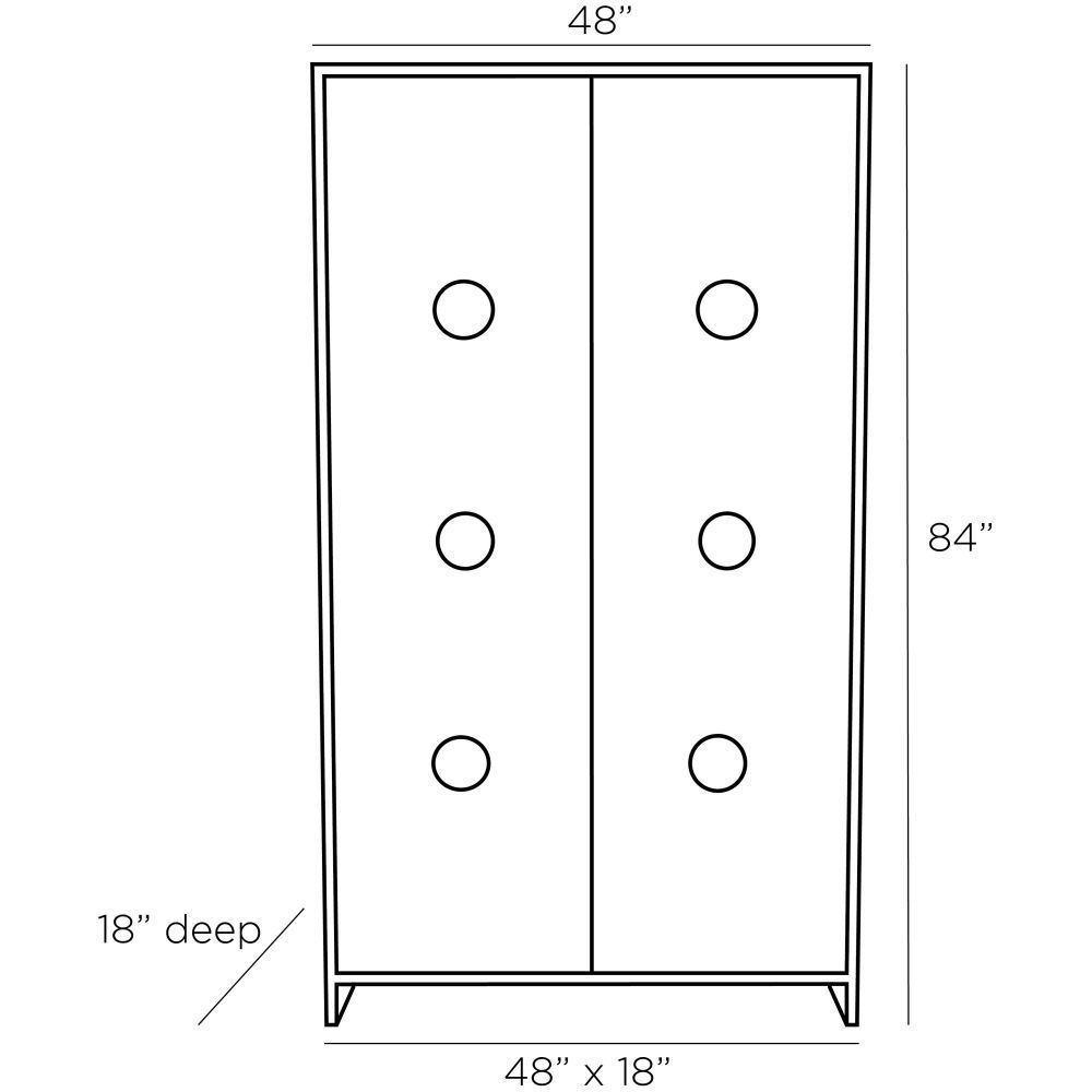 Rowsell 48 inch Blonde Burl Cabinet
