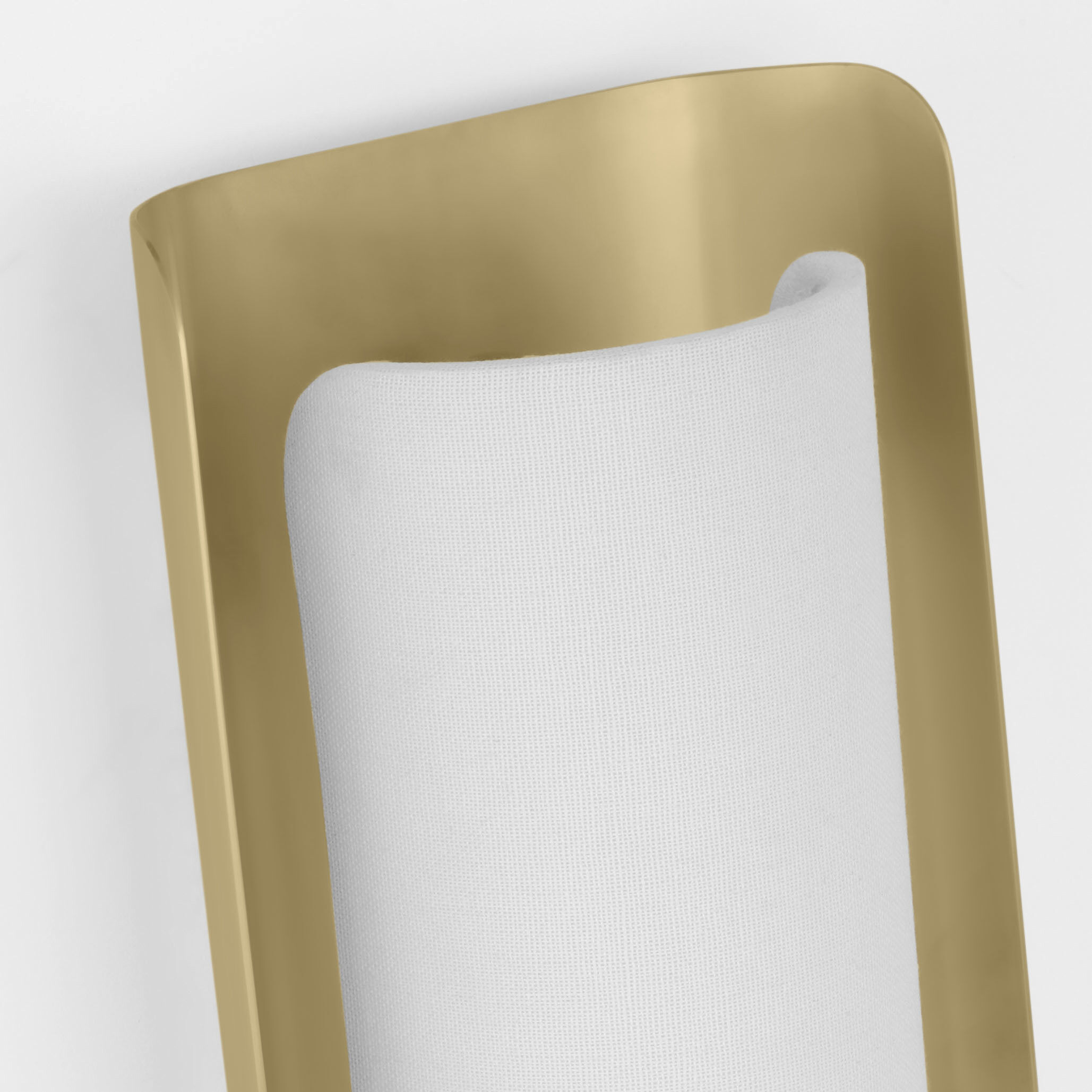 Windsor Smith Penumbra LED 6 inch Hand-Rubbed Antique Brass and Linen Sconce Wall Light