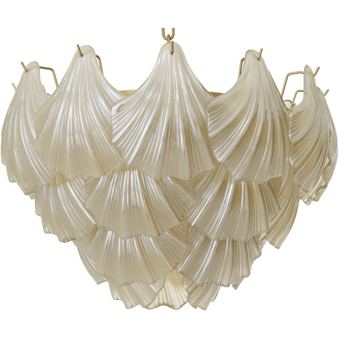 Ibiza 10 Light 23.62 inch Champagne-Coloured Glass Chandelier Ceiling Light