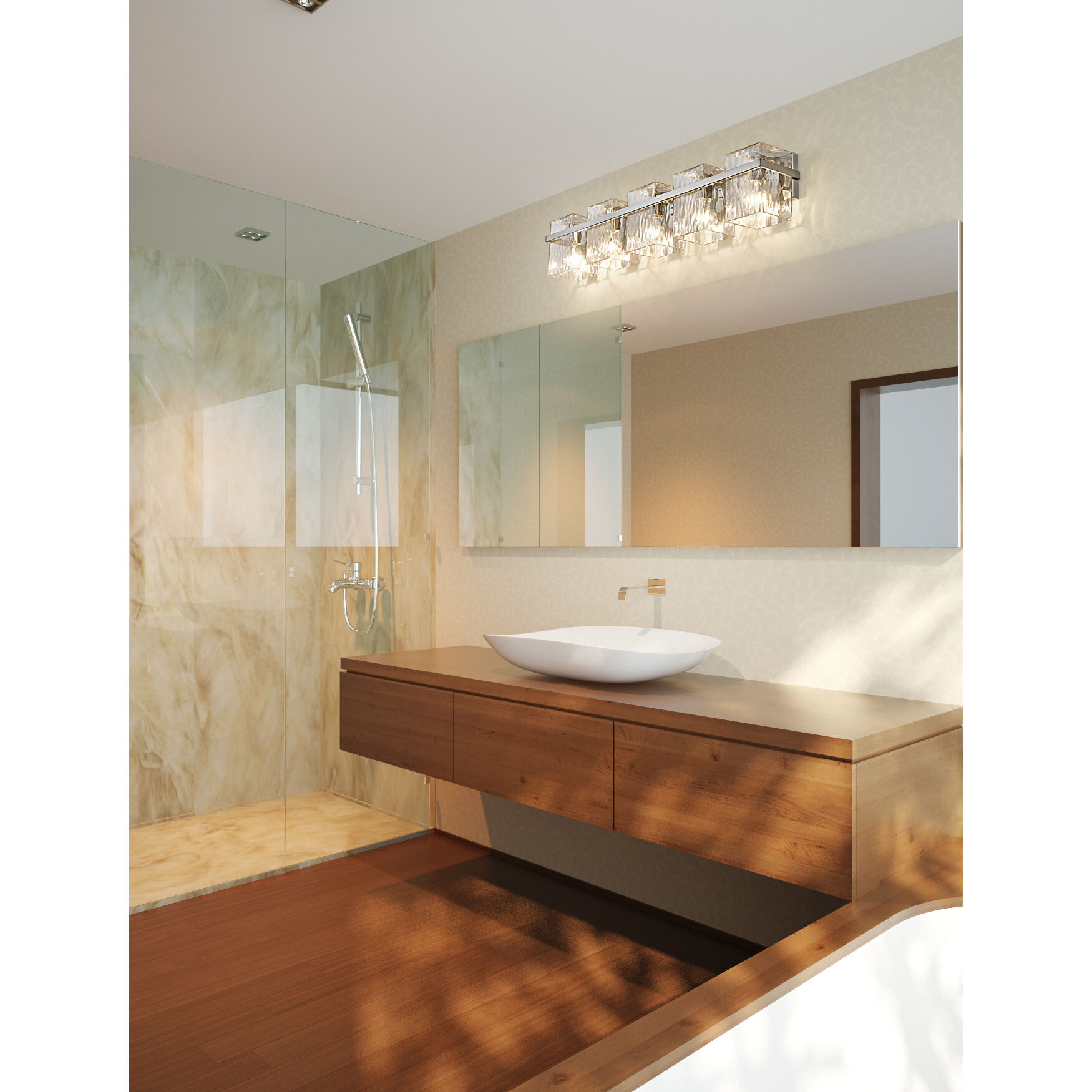5 light vanity brushed nickel hot sale