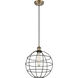 Lake Placid 1 Light 12 inch Brushed Brass Pendant Ceiling Light
