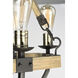 Lodge 8 Light 38 inch Weathered Oak and Bronze Chandelier Ceiling Light