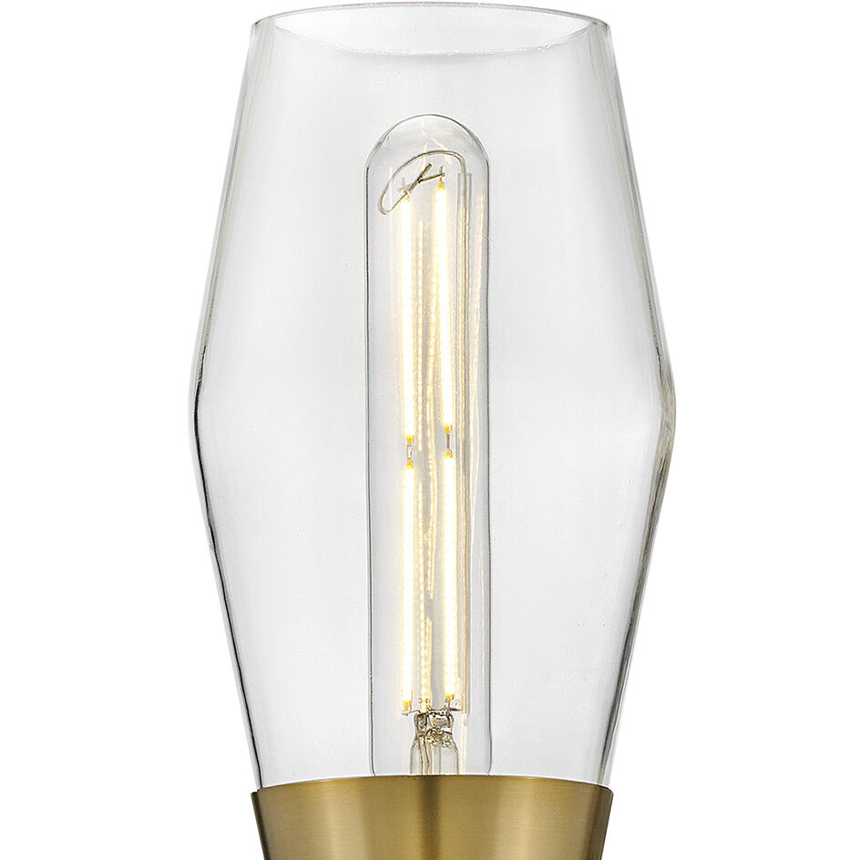 Livie LED 5 inch Lacquered Brass Sconce Wall Light