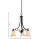 Treme 3 Light 20 inch Espresso Chandelier Ceiling Light
