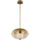 Portland LED 16 inch Winter Brass Pendant Chandelier Ceiling Light