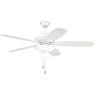 Jamison 52 inch White with White/White Blades Ceiling Fan