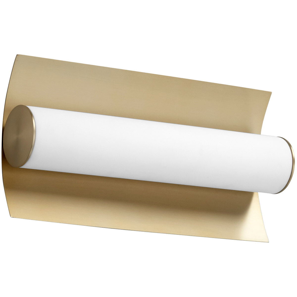 Wave LED 6 inch Aged Brass Sconce Wall Light