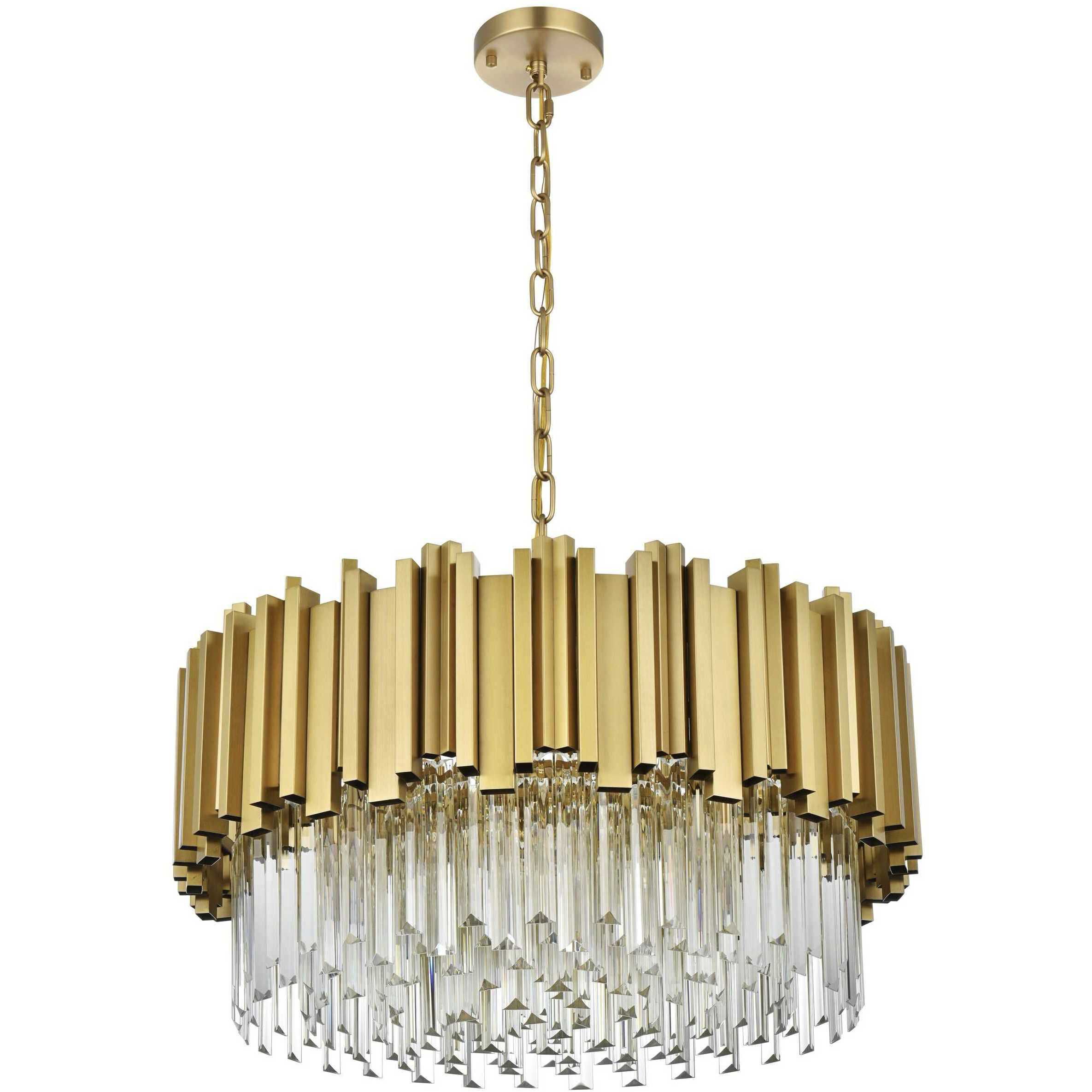 Willow 8 Light 24 inch Satin Gold Chandelier Ceiling Light